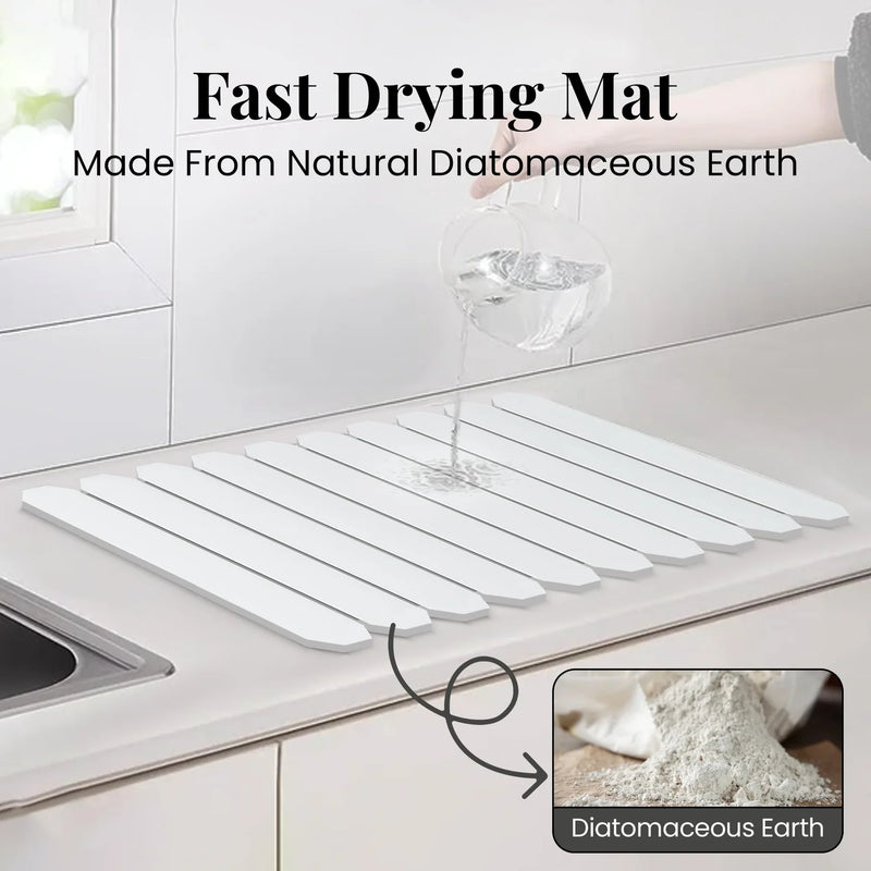 Stone Dish Drying Mat – Quick Dry & Absorbent